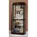 Howard Miller Bradington Contemporary Modern Sleek and Chic, Solid Wood & Glass, 5 Shelf, Tall Living Room Curio Cabinet