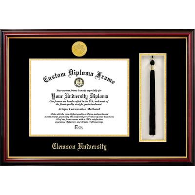 Clemson University 11w x 8.5h Tassel Box and Diploma Frame