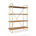 Statements By J Emma Etagere Wooden Bookshelf With 4 Shelves, 47 Inch Wide