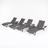 Kauai Outdoor 6 Piece Wicker Chaise Lounge Set by Christopher Knight Home