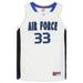 Air Force Falcons Team-Issued #33 White Blue and Black Jersey from the Basketball Program