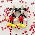 Disney Jewelry | Disney Mickey Mouse Earrings | Color: Black/Red | Size: Os
