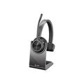 Plantronics Poly – schnurloses Voyager 4310 UC-Headset mit Ladestation (Plantronics) – Ein-Ohr-Headset – USB-A-Bluetooth-Adapter – kompatibel mit Teams, Zoom und mehr, Schwarz