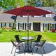 Greenbay 2.5m Garden Parasol Sun Shade Aluminium UV Outdoor Patio Umbrella With Crank Wine Red