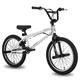 HILAND 20 Inch BMX Freestyle Bike for boys girlss With 360 Degree Gyro & 4 Pegs, 20 Inch BMX Bike for 8 9 10 11 Years kid girl boys girls White