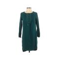 Banana Republic Factory Store Casual Dress - Shift: Teal Solid Dresses - Women's Size X-Small