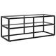 vidaXL TV-Schrank Schwarz mit Hartglas 100x40x40 cm