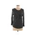 H&M Long Sleeve T-Shirt: Black Tops - Women's Size Medium