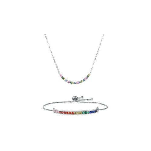 Halskette oder Armband mit Swarovski®-Kristallen: 2x Armband