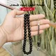 ALBASHAN-Chapelet de perles avec agates noires naturelles pour homme accessoires islamiques cadeau