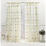 Nicole Miller New York Hattie Light Filtering Semi Sheer Rod Pocket Curtain Panel Pair