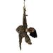 Haunted Hill Farm 3.9-ft. Hanging Zombie, Indoor/Covered Outdoor Halloween Decoration, LED Red Eyes, Poseable