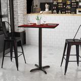 30'' Square Laminate Table Top with 22'' x 22'' Bar Height Table Base