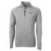 Men's Cutter & Buck Gray Texas Longhorns Big Tall Adapt Eco Knit Quarter-Zip Pullover Jacket