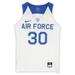 Air Force Falcons Team-Issued #30 White Blue and Gray Jersey from the Basketball Program