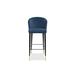 Liang & Eimil Elica Bar Stool Upholstered/Velvet/Metal in Blue | 41 H x 20 W x 20 D in | Wayfair LIAGV-BST-034