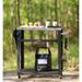 NUUK Portable Table & Outdoor Prep Cart BBQ Grill Rack Steel in Brown/Gray | 31.5 H x 36 W x 20 D in | Wayfair 40002