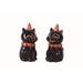 Transpac Cat Salt & Pepper Shaker Set Dolomite in Black | 4 H x 2 W in | Wayfair J8116