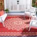 Red/White 79 x 0.2 in Area Rug - Fleur De Lis Living Ryleigh Geometric Red/Cream Indoor/Outdoor Area Rug Polypropylene | 79 W x 0.2 D in | Wayfair