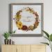 August Grove® Pumpkin in Fall Wreath - Picture Frame Textual Art on Canvas Canvas, Solid Wood | 17 H x 17 W x 1.5 D in | Wayfair