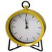 Ebern Designs Analog Stainless Steel Mechanical Tabletop Clock Stainless Steel in Yellow | 8 H x 6 W x 2.75 D in | Wayfair