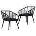 George Oliver Rattan Dining Chair Patio Wicker Chair w/ Cushions Poly Rattan Wicker/Rattan in Black | 30.31 H x 25 W x 21.06 D in | Wayfair