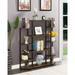 Ebern Designs Pipkin 52.5" H x 47.25" W Etagere Bookcase Wood in Black/Brown | 52.5 H x 47.25 W x 11.5 D in | Wayfair