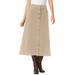 Plus Size Women's Corduroy skirt by Woman Within in New Khaki (Size 16 W)