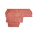 Waterford 3 Piece Set Bath Rug Collection by Home Weavers Inc in Coral