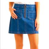 Madewell Skirts | Madewell Skirt Zippered Sailor Style | Color: Blue | Size: 4