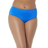 Plus Size Women's Mid-Rise Full Coverage Swim Brief by Swimsuits For All in Beautiful Blue (Size 18)