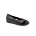 Wide Width Women's Danni Flat by Trotters in Black (Size 6 1/2 W)