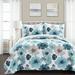 Lush Décor Leah Quilt Blue 3Pc Set by Lush Décor in Blue (Size FL/QUE)