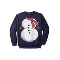 Men's Big & Tall Graphic Fleece Sweatshirt by KingSize in Snowman (Size L)
