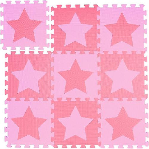 Puzzlematte Sterne pink