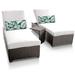 Barbados Chaise Set 2 Outdoor Furniture w/ Side Table