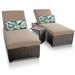 Barbados Chaise Set 2 Outdoor Furniture w/ Side Table