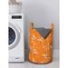East Urban Home Ambesonne Floral Laundry Bag Fabric in Brown/Orange | 12.99 H x 12.99 W in | Wayfair 84CA126849034CE993F52B0AA87C35F4