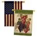 Breeze Decor Grapes 2-Sided Polyester 3'3 x 2'3 ft House Flag in Blue/Green/Red | 40 H x 28 W in | Wayfair BD-FT-HP-117041-IP-BOAA-D-US17-AM