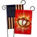 Ornament Collection My Sweet Heart 2-Sided Polyester 1'5 x 1'1 ft. Garden flag in Red/Yellow | 18.5 H x 13 W in | Wayfair