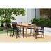 Lark Manor™ Anautica Outdoor 7 Piece Dining Set Wood/Metal in Brown/White | 29 H x 59 W x 33 D in | Wayfair 6568CB279411461A8C4565BFA794525F