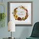 The Holiday Aisle® Pumpkin in Fall Wreath - Picture Frame Painting Paper, Solid Wood in Green/Orange/Red | 17 H x 17 W x 1.5 D in | Wayfair