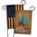 Breeze Decor Happy Campers 2-Sided Polyester 19 x 13 in. Garden flag in Blue/Brown/Red | 18.5 H x 13 W in | Wayfair