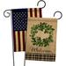 Ornament Collection Eucalyptus Wreath 2-Sided Polyester 1'5 x 1'1 ft. Garden flag in Brown/Green | 18.5 H x 13 W in | Wayfair