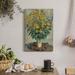 Winston Porter Jerusalem Artichoke Flowers - Wrapped Canvas Painting Canvas in Blue/Green/Indigo | 12 H x 8 W x 1 D in | Wayfair