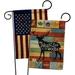 Breeze Decor My Heart Lies In The Woods 2-Sided Polyester 19 x 13 in. Garden flag in Blue/Brown/Red | 18.5 H x 13 W in | Wayfair