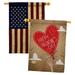 Ornament Collection Sweet Valentine's Day Balloon 2-Sided Polyester 3'3 x 2'3 ft. House Flag in Brown/Red | 40 H x 28 W in | Wayfair