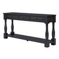 Huffine 64.2" Console Table Wood in Black Laurel Foundry Modern Farmhouse® | 30 H x 64.2 W x 15 D in | Wayfair 2029E5CADE3D4001B8FB7B488F05E3D2