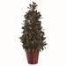 The Holiday Aisle® Realistic Pine Christmas Tree w/ Lights & Berries in Green | 5 W x 5 D in | Wayfair 08C97F5D22734309B9B0A270B588A00A