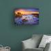 Highland Dunes Biddeford Sunrise by Patrick Zephyr - Wrapped Canvas Photograph Canvas in Blue/Brown/Gray | 12 H x 19 W x 2 D in | Wayfair